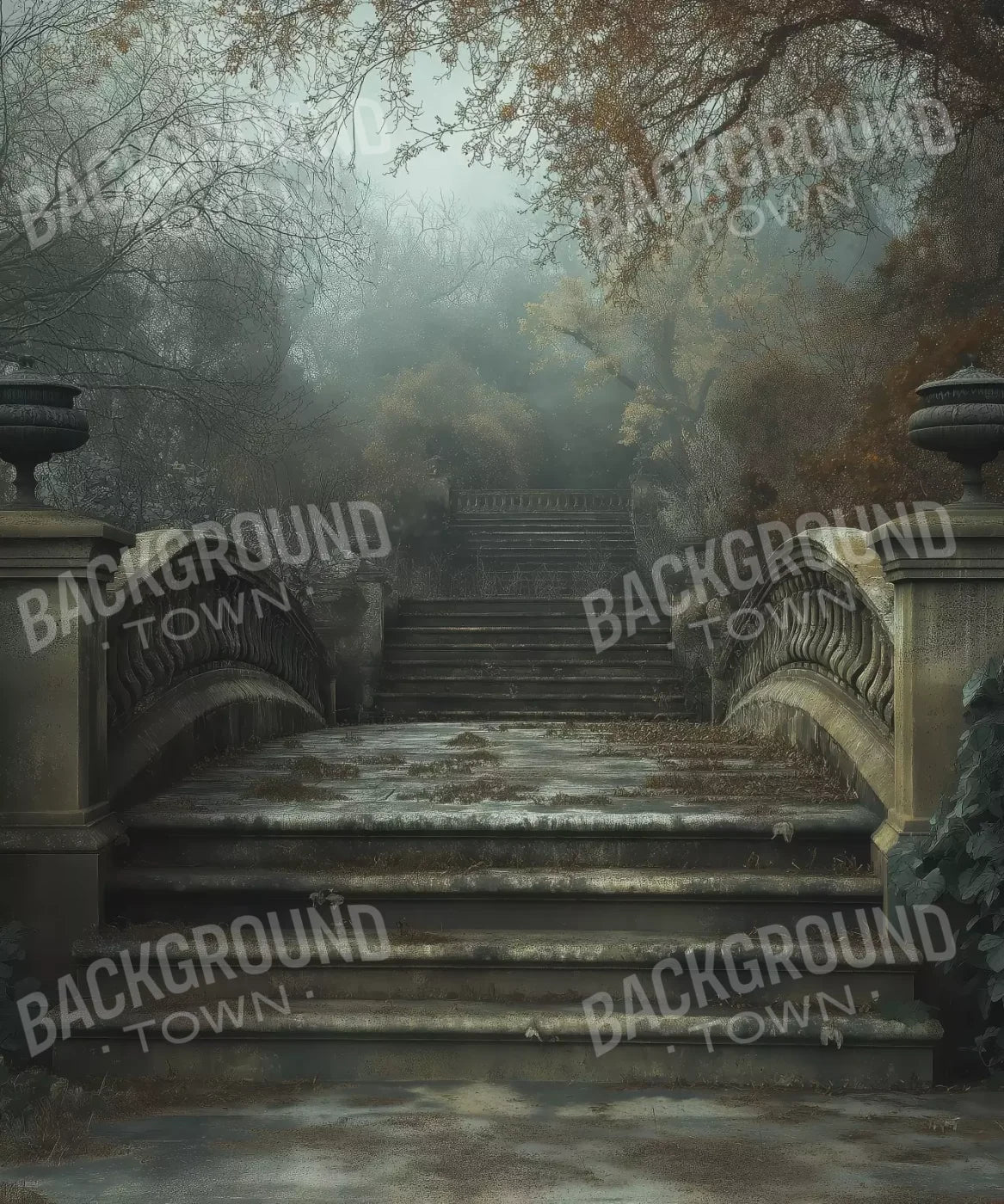 Victorian Arch Bridge backdrop design without a subject