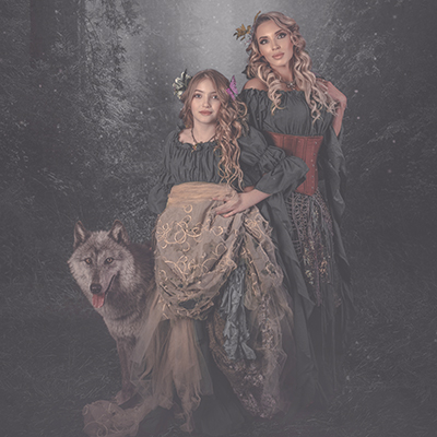 Animal Classic for 2 - 1 look, 1 hair per person, 1 makeup per person, 1 wardrobe/set per person, with handler, 12 images